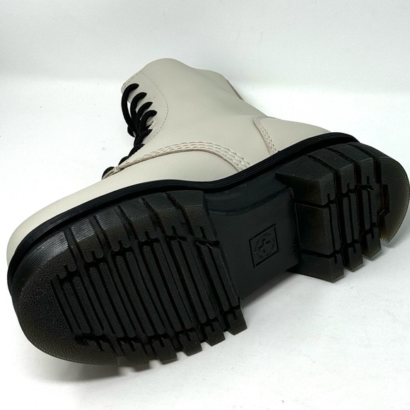 Dr. Martens Audrick Nappa Leather Platforms Boots - Cobblestone Gray Nappa Lux 7 - Picture 7 of 12